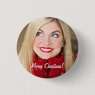 Custom Photo Christmas Gift - 3 Cm Round Badge