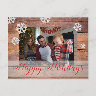 Custom Photo Christmas Holiday Postcard