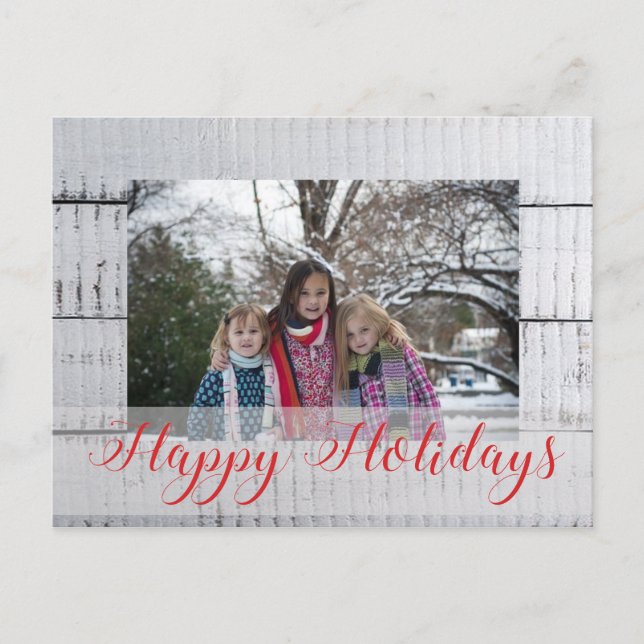Custom Photo Christmas Holiday Postcard (Front)