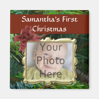 Custom Photo Christmas Magnets