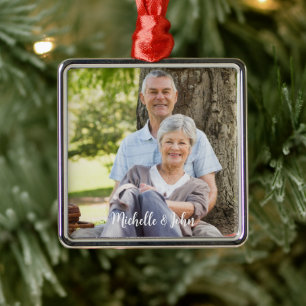 Custom Photo Christmas Metal Tree Decoration