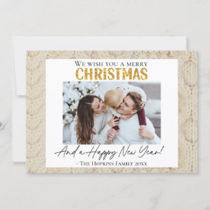 Custom photo Christmas New Year’s card sweater