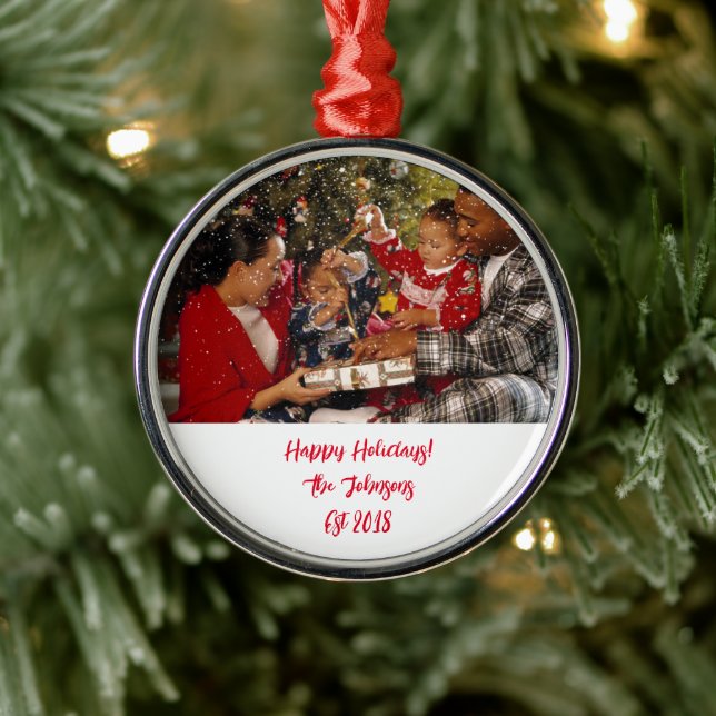 CUSTOM PHOTO CHRISTMAS ORNAMENT (Tree)