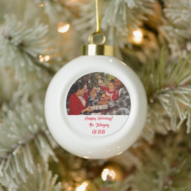 CUSTOM PHOTO CHRISTMAS ORNAMENT (Tree)