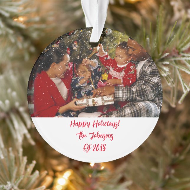 CUSTOM PHOTO CHRISTMAS ORNAMENT (Tree)