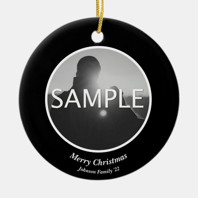 Custom Photo Christmas Ornament  (Front)
