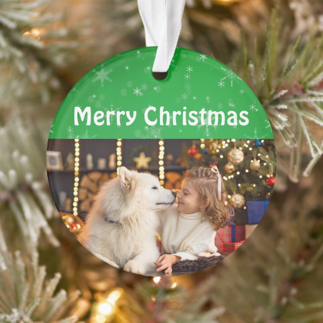 Custom Photo Christmas Ornament (Tree)
