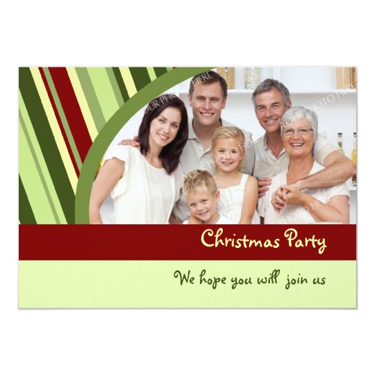 Custom Photo Christmas Party Invitation Card
