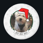 Custom Photo Christmas Santa Hat Pet HO HO HO Magnet<br><div class="desc">Christmas Santa Claus Hat - Fun frame with a Santa hat. HO HO HO! Copyright © Angi Laframboise. Cute,  colourful,  holiday photo template. Custom,  personalised Christmas holiday gifts.</div>