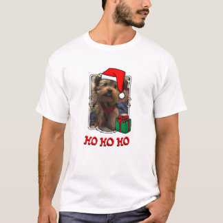 Custom Photo Christmas Santa Hat Pet HO HO HO T-Shirt
