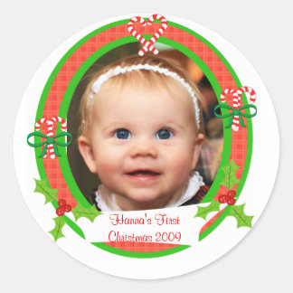 Custom Photo Christmas Stickers