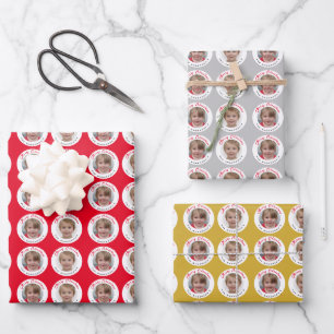 Custom Photo Christmas Wrapping Paper Sheet