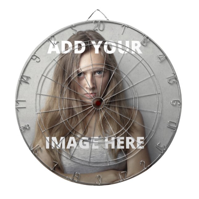 Custom Photo Classic Personalised image Template   Dartboard (Front)