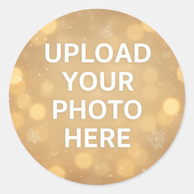 Custom Photo Classic Round Sticker (Front)