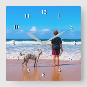 Custom Photo Clock - Your Summer Design With Pets