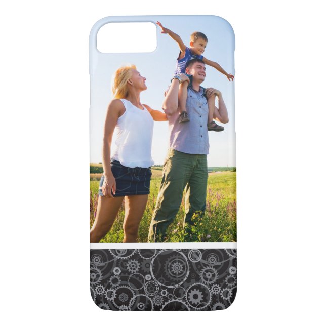 Custom Photo Cogwheels pattern Case-Mate iPhone Case (Back)