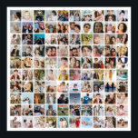 Custom Photo Collage 100 Pictures Square Grid Poster<br><div class="desc">Turn your favorite photos into a stunning piece of wall art. This custom photo collage poster is the perfect way to tell your story, capturing a lifetime of memories in one beautiful display. With 100% personalization, you can easily upload your own photos and customize the text, fonts, and colors to...</div>