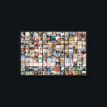 Custom Photo Collage 150 Pictures Grid Canvas Print<br><div class="desc">Turn your favorite photos into a stunning piece of wall art. This custom photo collage poster is the perfect way to tell your story, capturing a lifetime of memories in one beautiful display. With 100% personalization, you can easily upload your own photos and customize the text, fonts, and colors to...</div>