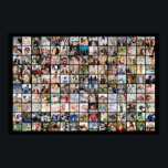 Custom Photo Collage 150 Pictures Grid Poster<br><div class="desc">Turn your favorite photos into a stunning piece of wall art. This custom photo collage poster is the perfect way to tell your story, capturing a lifetime of memories in one beautiful display. With 100% personalization, you can easily upload your own photos and customize the text, fonts, and colors to...</div>