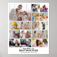 Custom Photo Collage 15 Pictures 8x10 16x20 24x30