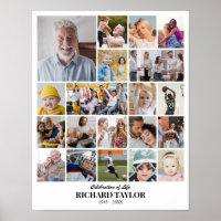 Custom Photo Collage 20 Pictures Grid 11x14 22x28
