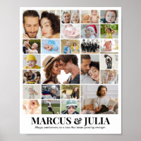 Custom Photo Collage 25 Pictures 8x10 16x20 24x30