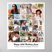 Custom Photo Collage 30 Pictures 8x10 16x20 24x30