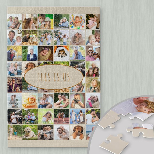 Custom Photo Collage 40 Pictures This is Us Quote Jigsaw Puzzle (Creator Uploaded)
