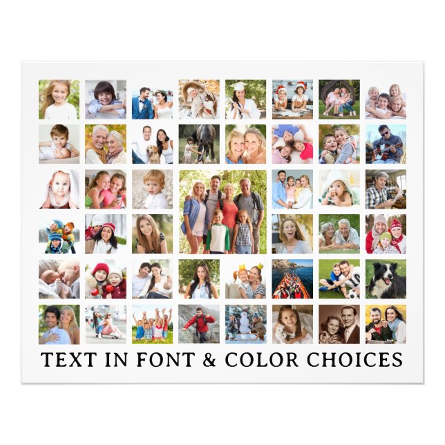 Custom Photo Collage 45 Photos Personalised (Front)