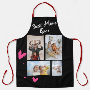 Custom Photo Collage Apron - Best Mom Or Dad Ever