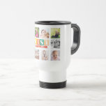 Custom Photo Collage BEST GRANDMA Grandkids Gift Travel Mug<br><div class="desc">Custom Photo Collage BEST GRANDMA Grandkids Gift</div>