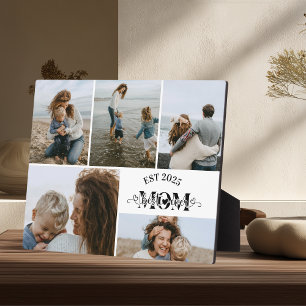 Custom Photo Collage Best Mom Ever Plaque