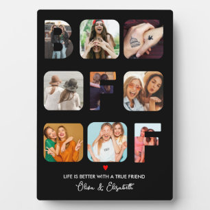 Custom Photo Collage Besties BFF Cute Gifts Plaque