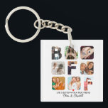 Custom Photo Collage BFF Besties Birthday Gifts Key Ring<br><div class="desc">Custom Photo Collage BFF Besties Birthday Gifts</div>