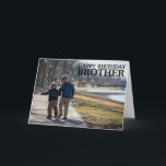 Custom Photo Collage Brother Any Age Birthday Card<br><div class="desc">Custom Photo Collage Brother Any Age Birthday Card</div>