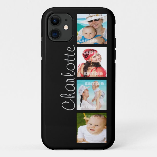 Custom Photo Collage Customisable Case-Mate iPhone Case (Back)