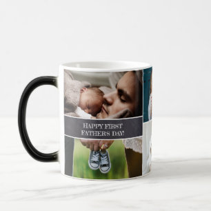 Custom Photo Collage Dad Happy First Father's day Magic Mug