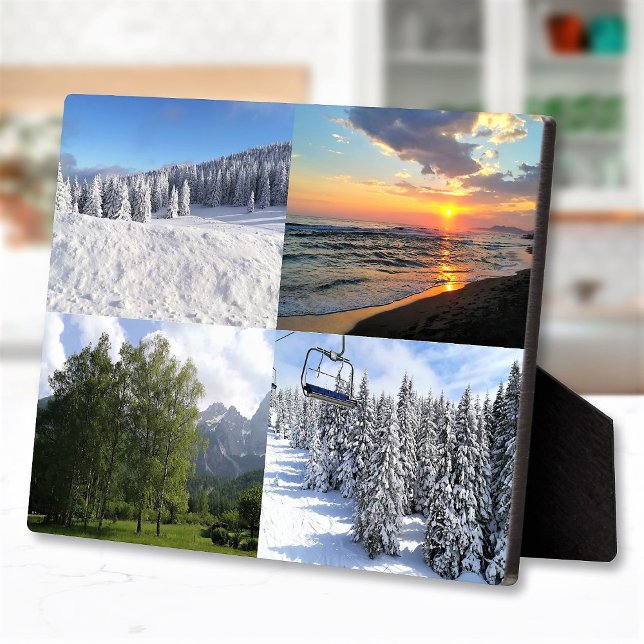 Custom Photo Collage Frameless Easel Back Plaque (Creator Uploaded)