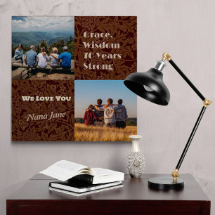 Custom Photo Collage Gifts for 70 Year Old Woman Canvas Print