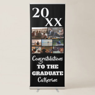 Custom photo collage graduation college retractable banner