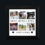 Custom Photo Collage Grandma Gift Best Abuela Ever Gift Box<br><div class="desc">Do you have a special abuela who means the world to you? Well, this personalised photo collage gift is perfect for her! This box includes a custom-made photo collage that features 6 of your favourite family photos that are sure to make her smile. Plus, it's easy to personalise with your...</div>