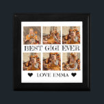 Custom Photo Collage Grandma Gift Best Gigi Ever Gift Box<br><div class="desc">If you're looking for the perfect gift for your mother on Mother's Day, look no further than our custom photo collage jewellery box! This beautifully crafted box is the perfect way to keep all of her cherished memories together. Plus, it makes a great gift for any other special occasion -...</div>