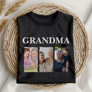 Custom Photo Collage Grandma – Personalized Family T-Shirt