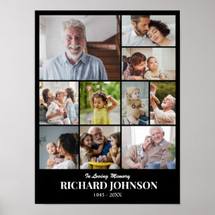 Custom Photo Collage Grid 10 Pictures 12x16 18x24 Poster