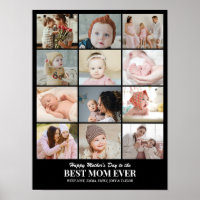 Custom Photo Collage Grid 12 Pictures 12x16 18x24