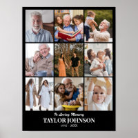 Custom Photo Collage Grid 9 Pictures 12x16 18x24