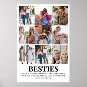Custom Photo Collage Grid 9 Pictures 12x18 24x36 Poster
