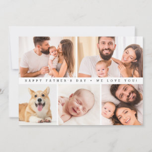 Custom Photo Collage Happy Father's day  Holiday Card