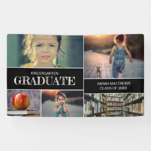 Custom Photo Collage Kindergarten Graduation Banner