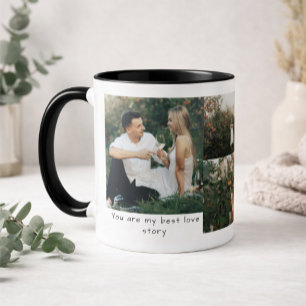 Custom Photo Collage Love Story Mug